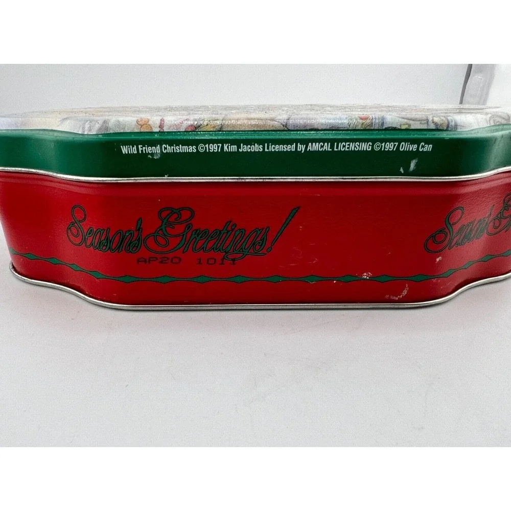 Wild Friend‎ Christmas 1997 Olive Tin Can Vintage Season's Greetings